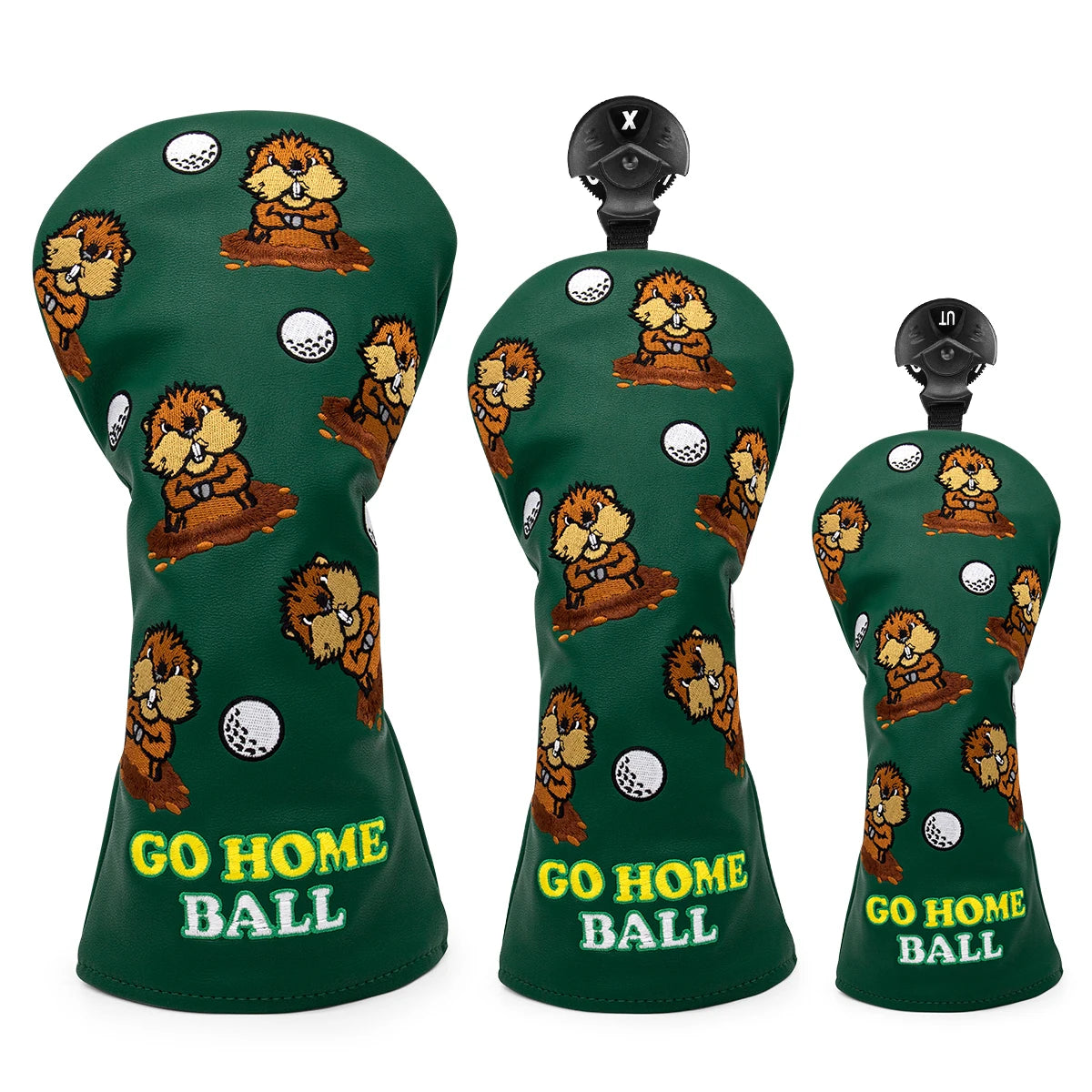 Green Leather Groundhog Headcover