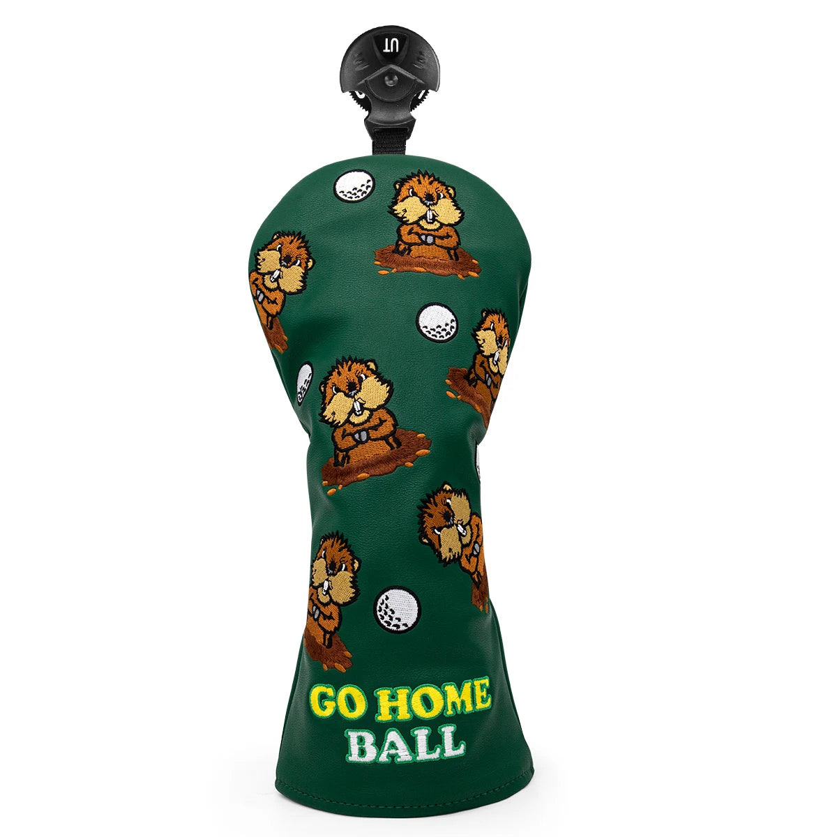 Green Leather Groundhog Headcover
