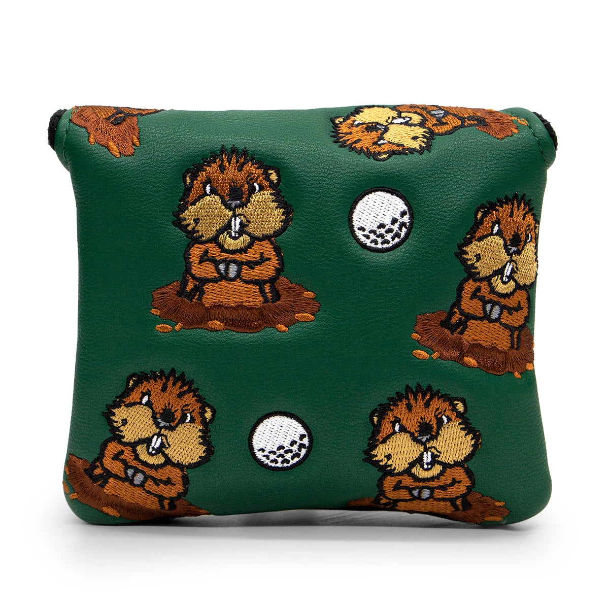 Green Leather Groundhog Headcover