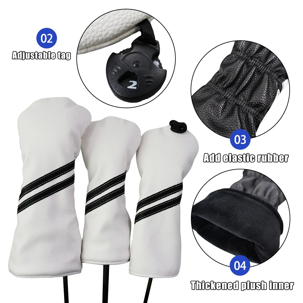 Golf Headcover Golf Club Covers Striped Style L
