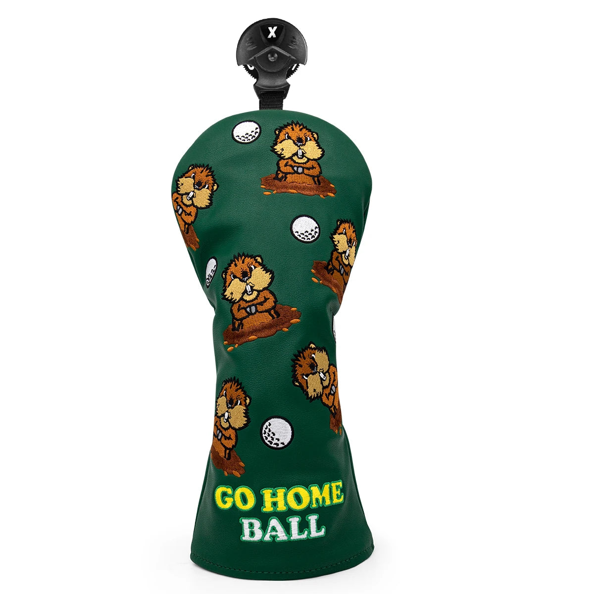 Green Leather Groundhog Headcover