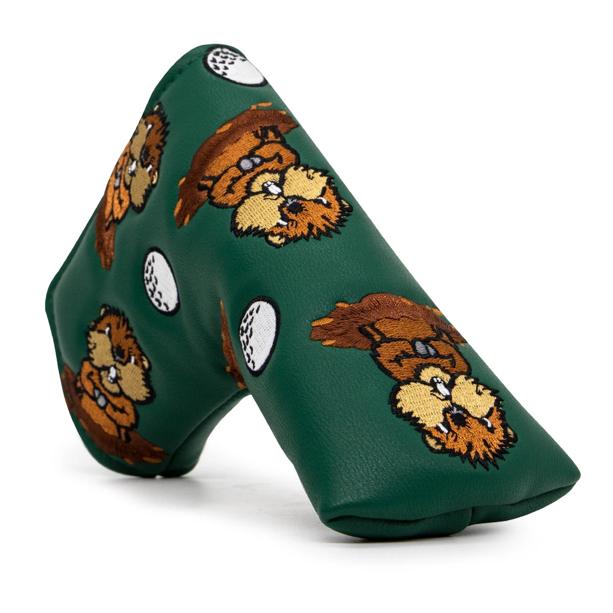 Green Leather Groundhog Headcover