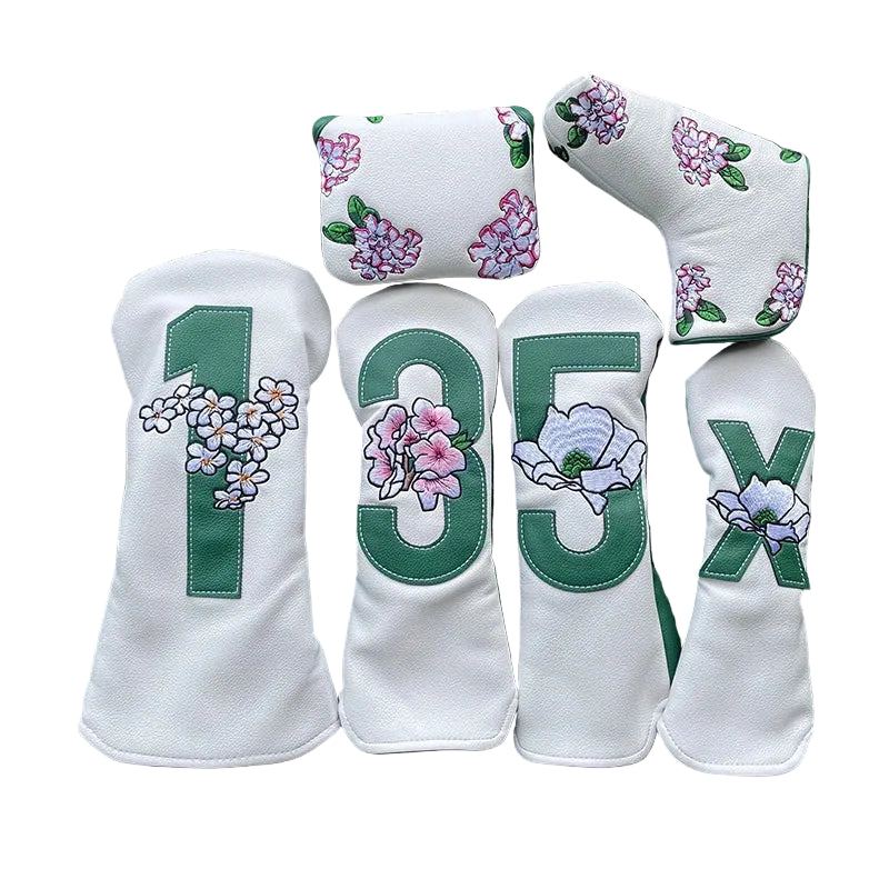 Flowered Numbered Headcovers