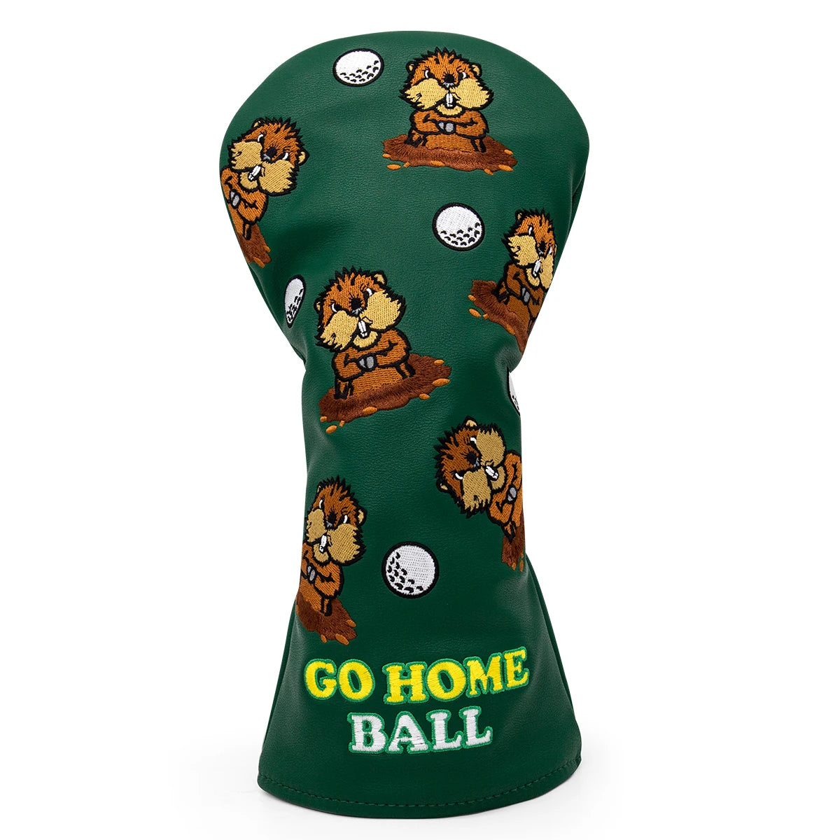 Green Leather Groundhog Headcover